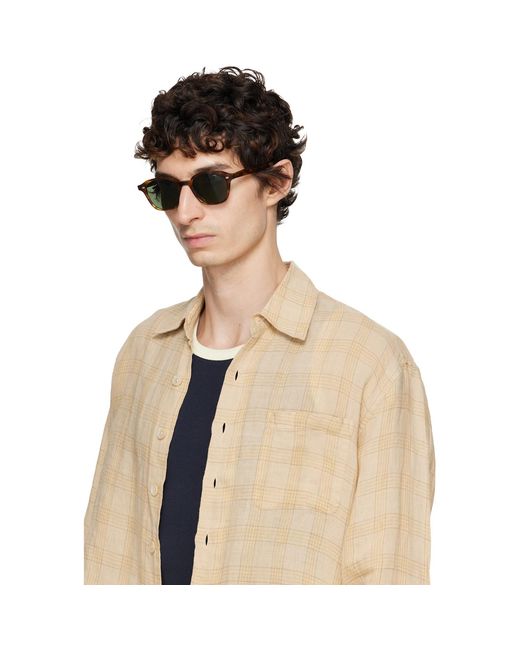 Garrett Leight Brown Lachman Sunglasses for men