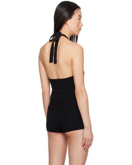 Frankie's Bikinis ブラック Dylan ニット ホルタートップ Black
