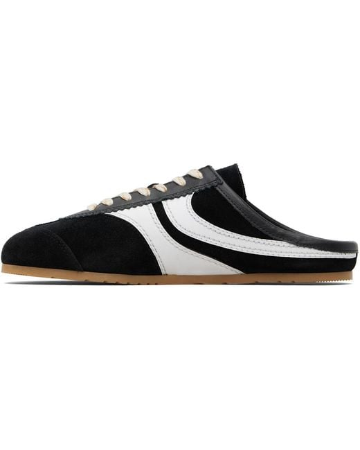 Dries Van Noten Black Suede Sneaker Mule Loafers for men