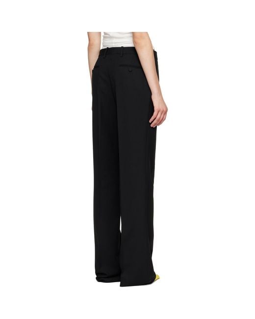 Tom Ford Black Sharp Tailored Straight Boyfriend Trousers