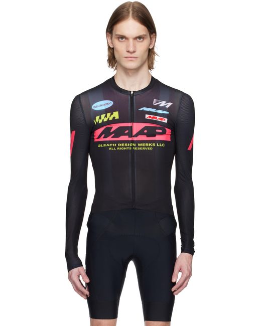 MAAP Black Bleach Design Werks Edition Pro Air Ls Jersey for men