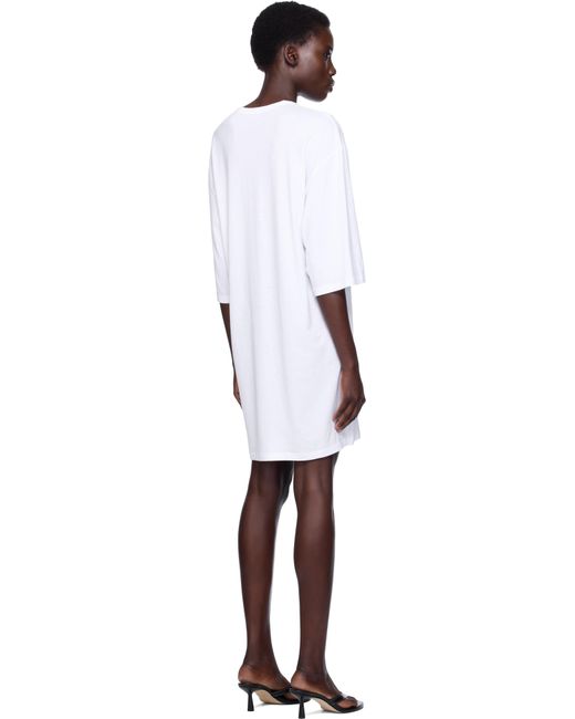 Robe T-Shirt Courte Décontractée Blanche Totême  en coloris Black