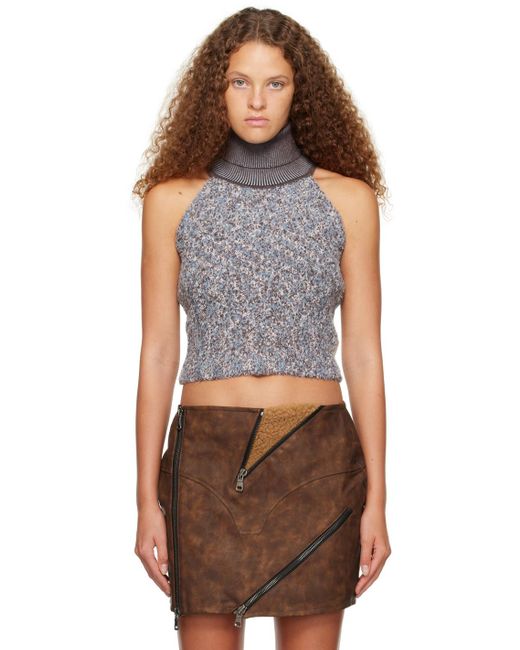 ANDERSSON BELL Fluffy Tank Top in Brown | Lyst Canada