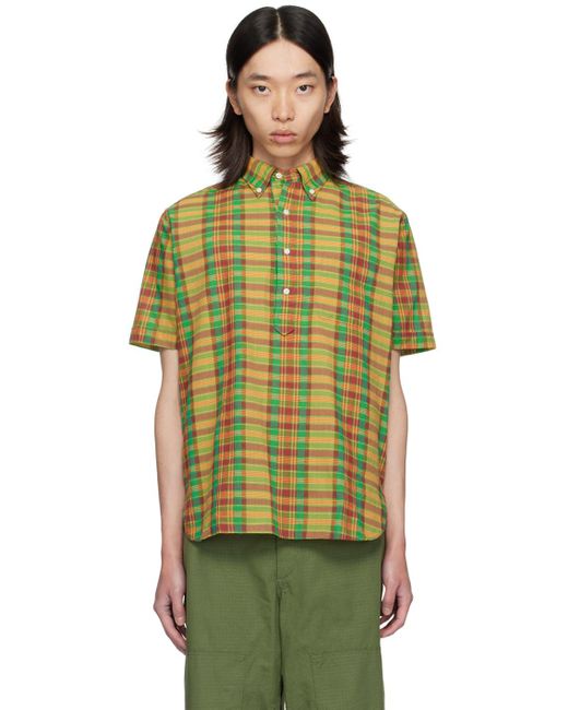 Beams Plus Green Bd Pullover Madras Shirt for men