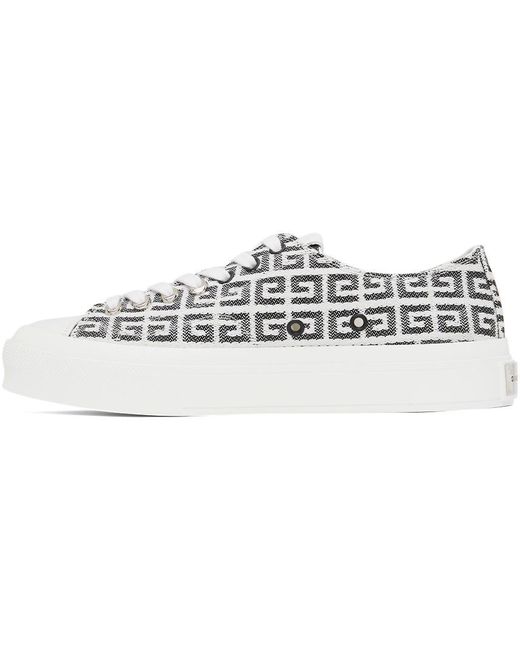 Givenchy Black 4G Jacquard City Sneakers for men