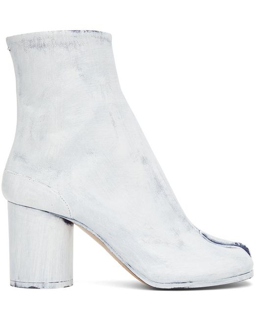 Maison Margiela Leather Bianchetto Tabi Boots in White | Lyst