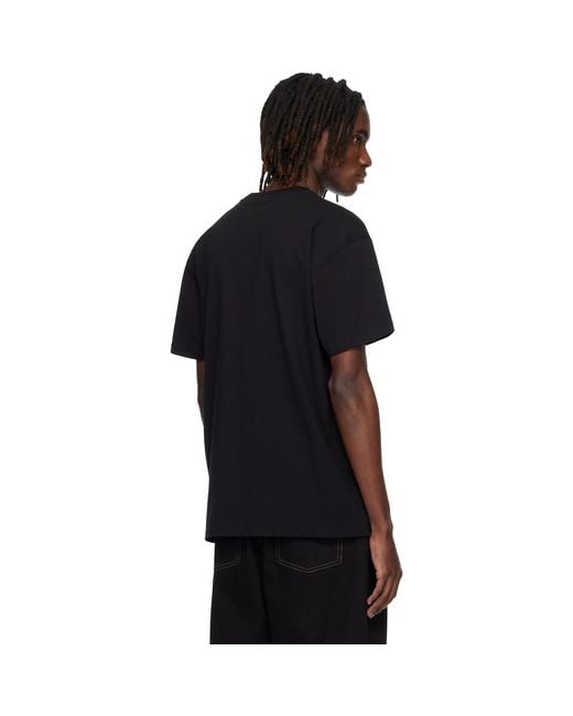 Carhartt Black S/s American Script T-shirt for men