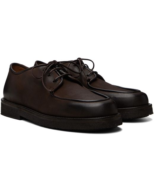 Marsèll Black Moccar Leather Oxfords for men