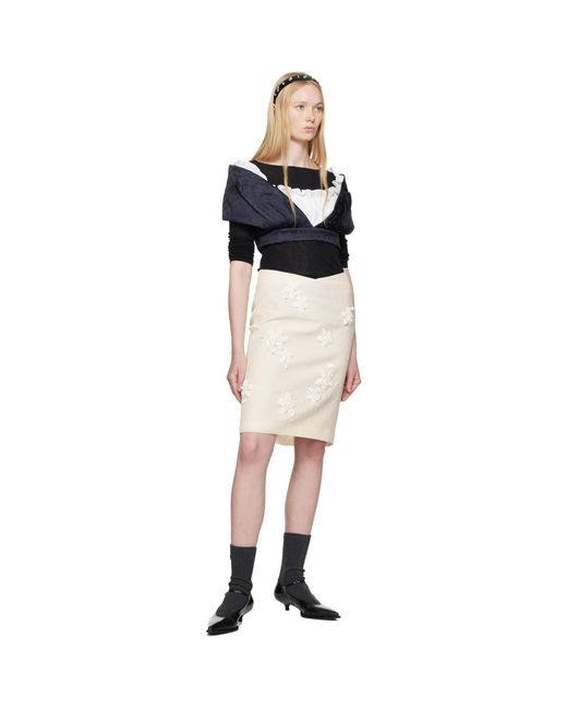 ShuShu/Tong Black Patchwork Short Blouse