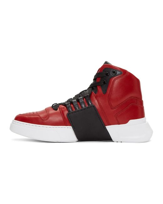 Versace Red Medusa High top Sneakers for Men Lyst