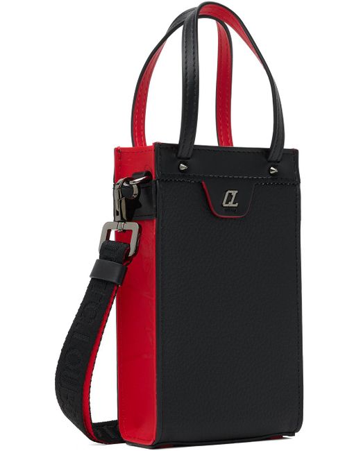 Christian Louboutin Black & Red Nano Ruistote Bag for men