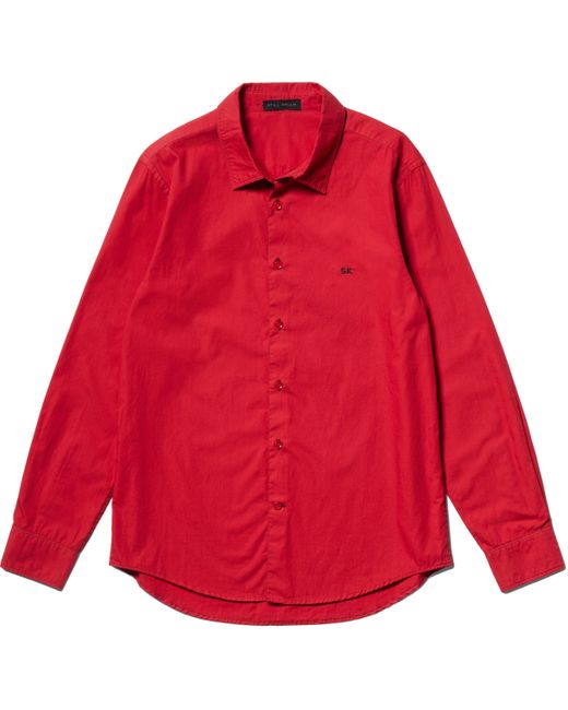 Still Kelly Red Sk Embroidery Shirt for men