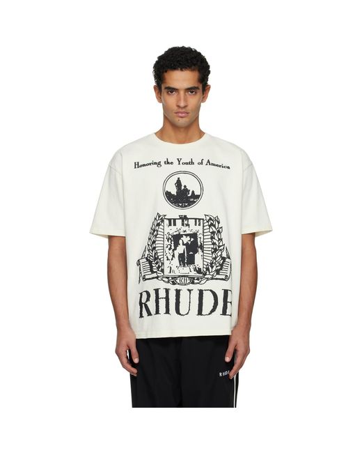 Rhude Multicolor Off- 'Youth Of America' T-Shirt for men