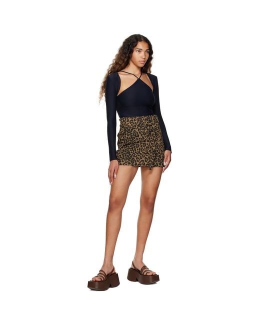 Minijupe utilitaire brun clair ROKH en coloris Black
