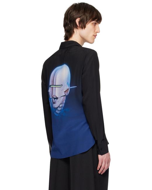 Chemise noire à image de robot Stella McCartney pour homme en coloris Black