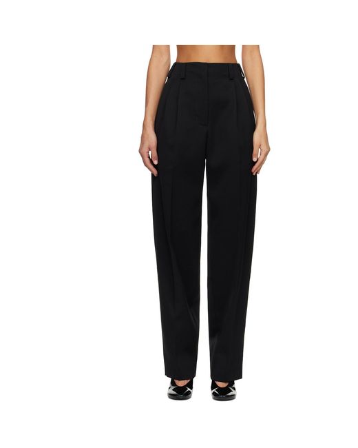 Givenchy Black Slashed Double Pleat Trousers