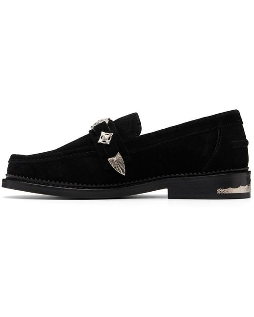 Toga Virilis Black Ssense Exclusive Metal Loafers for men