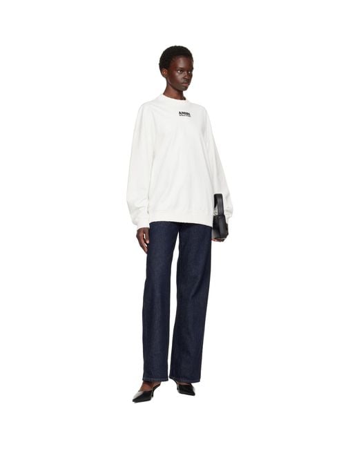 Amiri White Off- '1994' Crew Sweatshirt