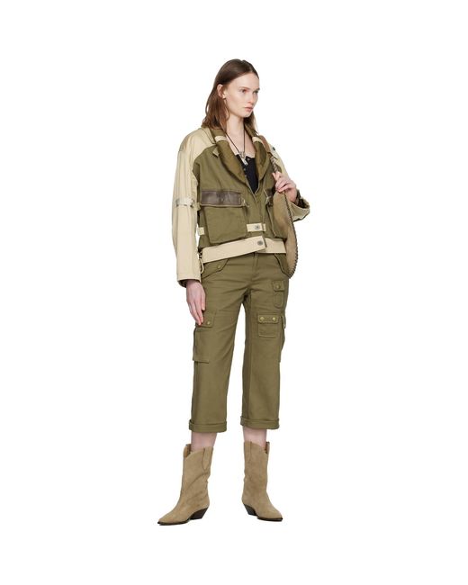 Isabel Marant Green Khaki & Julissa Bomber Jacket