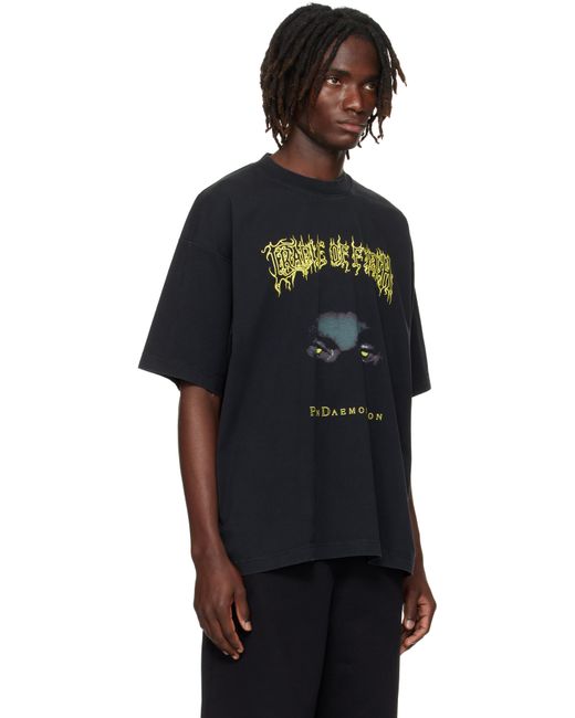 Vetements Black Cradle Of Filth 'Pandaemonaeon' Oversized T-Shirt for men