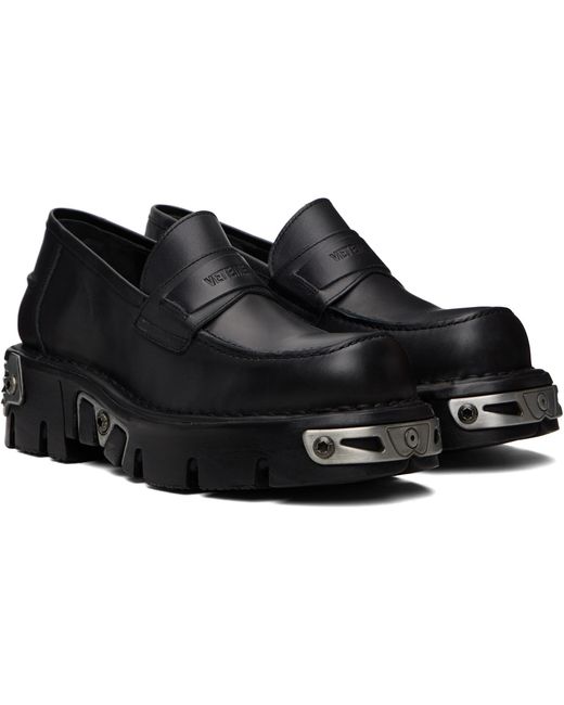 Vetements Black New Rock Edition Metal Loafers for men
