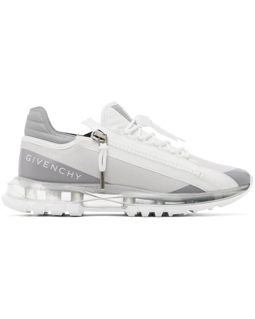Baskets gris et blanc spectre en cuir synthétique à glissière Givenchy pour homme en coloris Gray