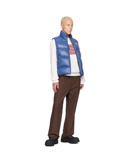 Moncler Brown Canvas Cargo Trousers for men