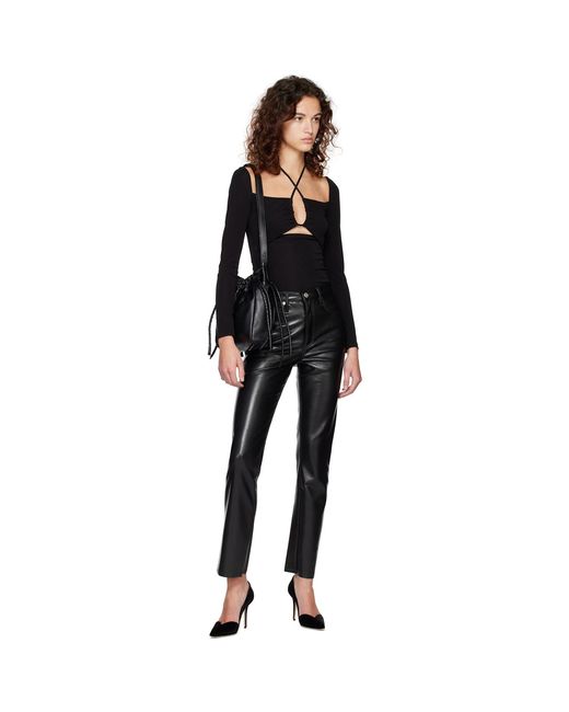 FRAME Black Halter Blouse