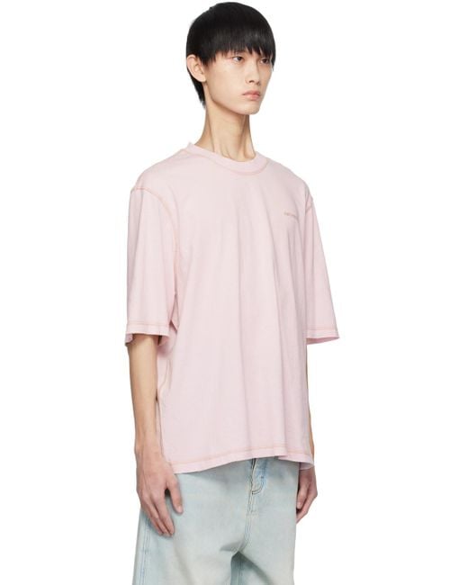 AMI Pink Fade Out T-shirt for men