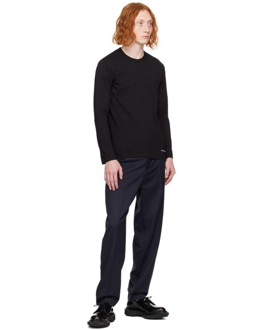 Comme des Garçons Comme Des Garçons Shirt Black Printed Long Sleeve T-shirt for men