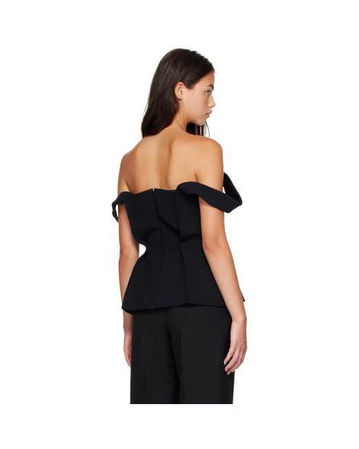 Khaite Black Yasmina Top