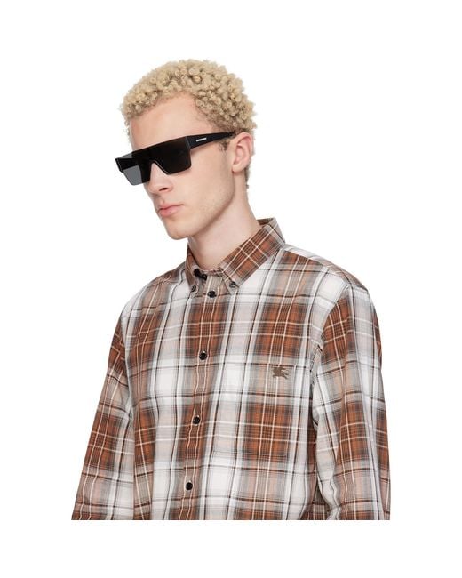 Burberry Black Shield Sunglasses for men