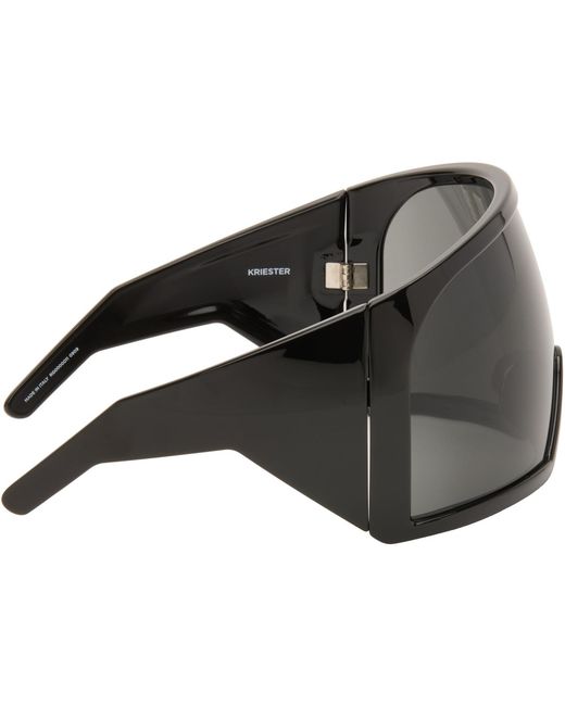 Rick Owens Gray Kriester Shiny Sunglasses for men
