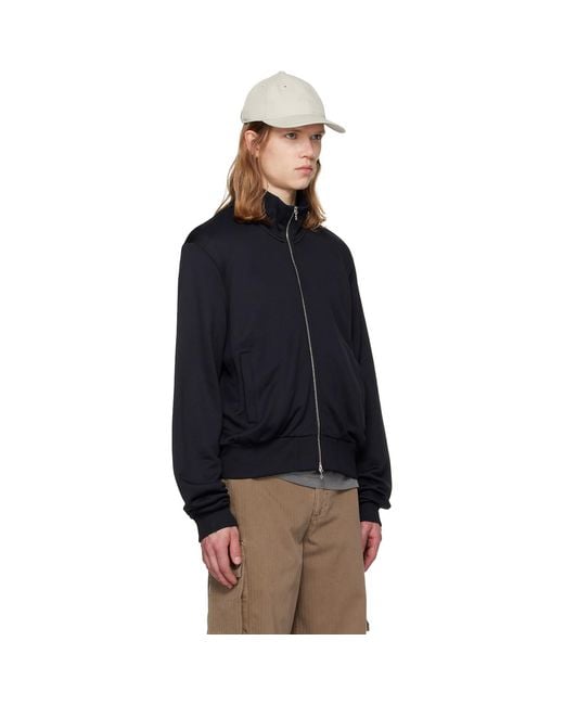 Our Legacy Black True Track Jersey Mob Jacket for men