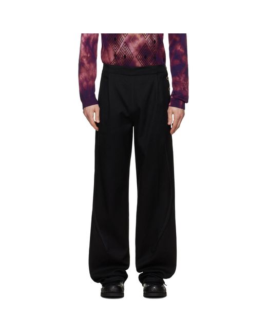 Kiko Kostadinov Black Vig K-Dart Trousers for men