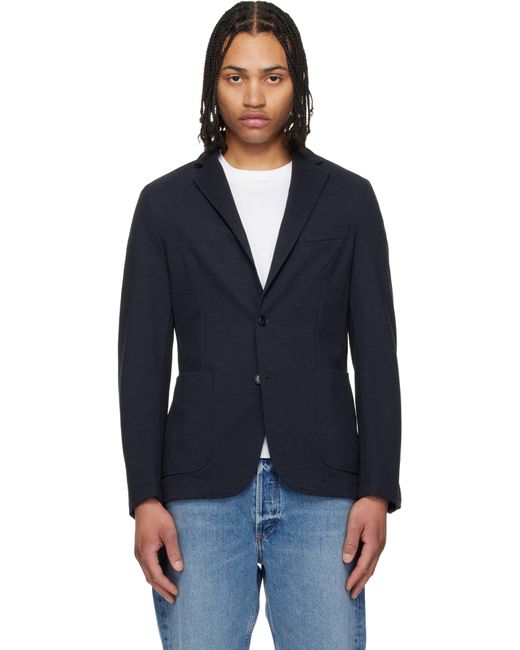 BOSS メンズ ブルー ネイビー Performance-Stretch Fabric スリム 
