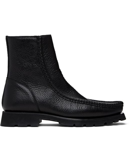 Hereu Black Riera Sport Grainy Boots for men
