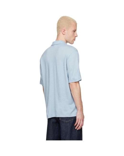 Lady White Co. Blue Summer Wool Polo for men