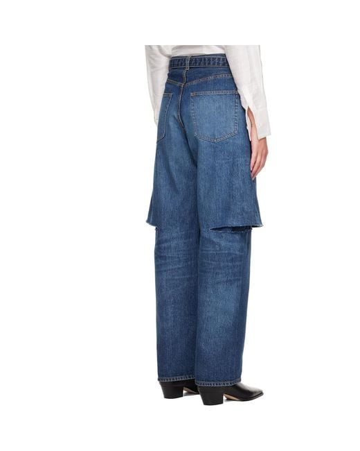 Sacai Blue Belted Jeans