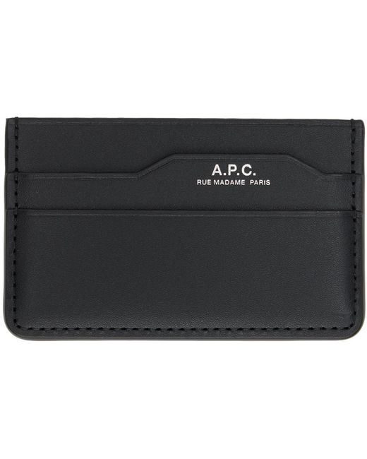 A.P.C. . Black Dossier Card Holder for men