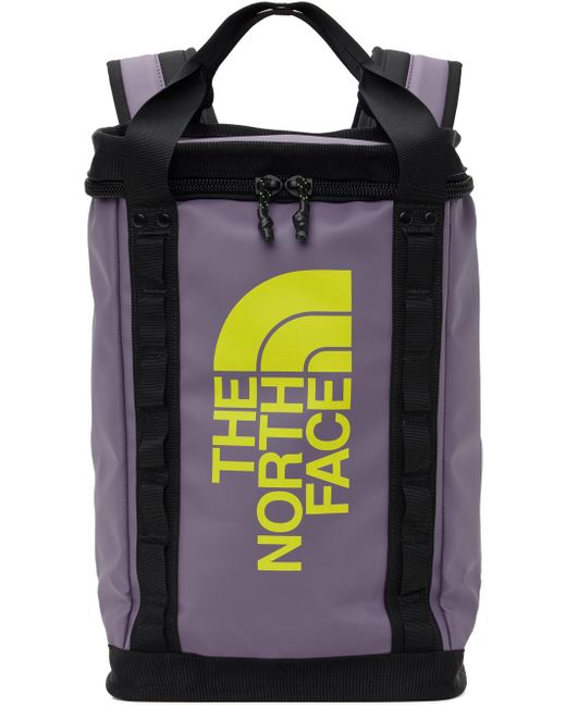 The North Face Black Purple & Yellow Small Explore Fusebox Backpack for men