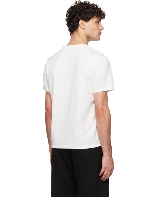 メンズ KENZO オフホワイト Paris Weave Embroidered Tシャツ White