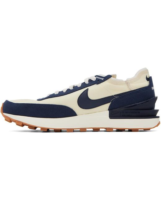 Nike Black Off-white & Navy Waffle One Se Sneakers for men