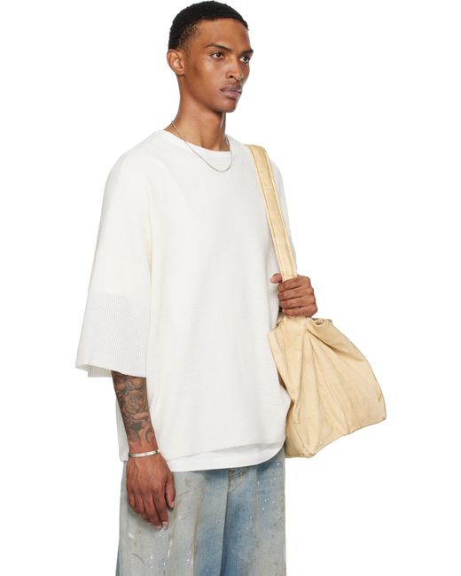 Fear Of God White Waffle Short Sleeve T-Shirt for men