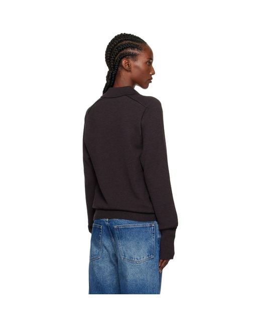 Studio Nicholson Black Sark Polo