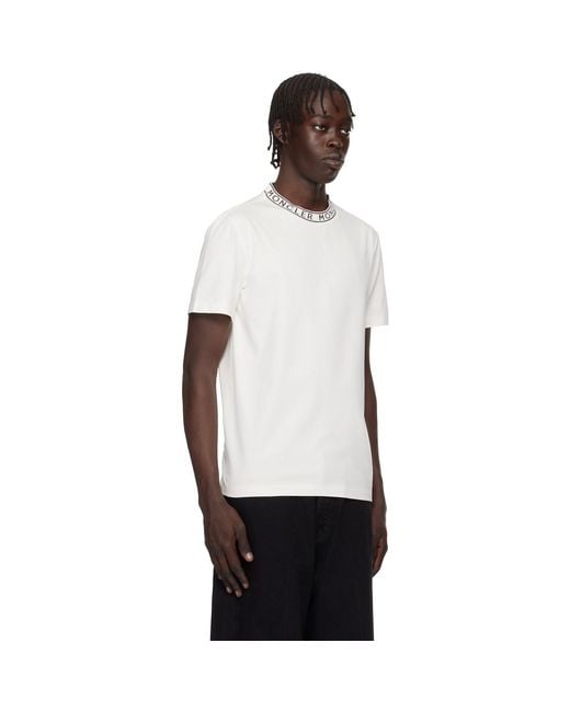 Moncler Black Logo-trimmed Cotton T-shirt for men