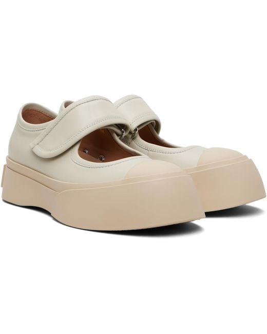 Marni Black Nappa Leather Mary Jane Ballerina Flats