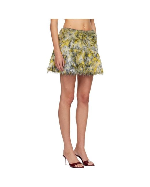 DIESEL Yellow M-Astrella Miniskirt