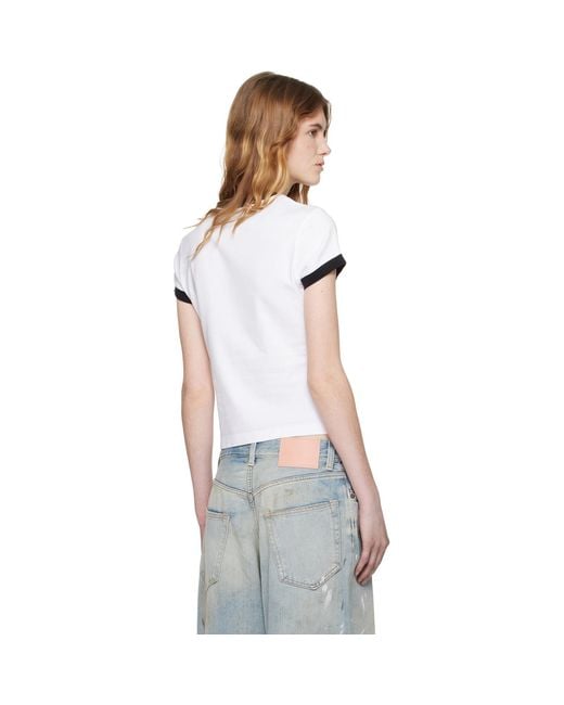 Off-White c/o Virgil Abloh Multicolor Embroidered Script Fitted T-Shirt