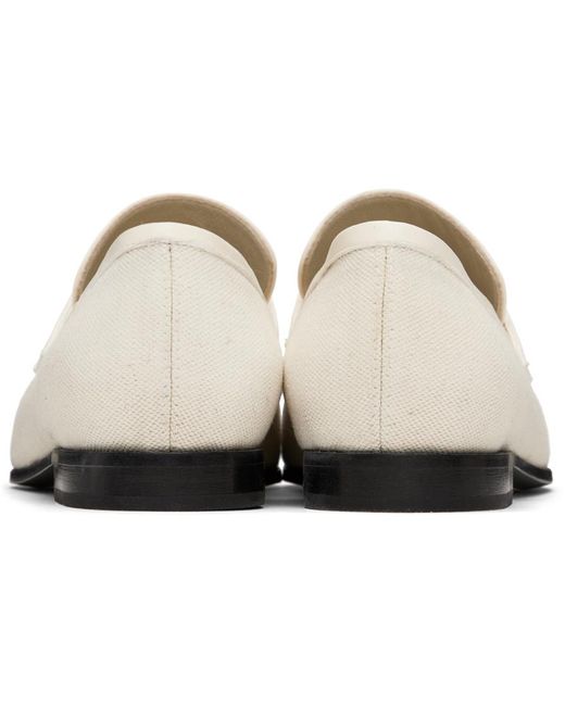 Totême  Black Toteme Off-white 'the Canvas' Penny Loafers